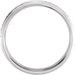 Stepped-Edge Milgrain Grooved Comfort-Fit Half Round Band with Satin Finish
