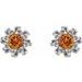Round 4-Prong Halo-Style Twist Earrings