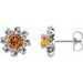Round 4-Prong Halo-Style Twist Earrings