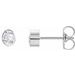 Oval Bezel-Set Stud Earrings