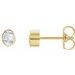 Oval Bezel-Set Stud Earrings
