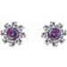 Round 4-Prong Halo-Style Twist Earrings