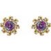 Round 4-Prong Halo-Style Twist Earrings