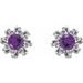 Round 4-Prong Halo-Style Twist Earrings