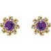 Round 4-Prong Halo-Style Twist Earrings