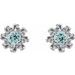 Round 4-Prong Halo-Style Twist Earrings