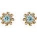 Round 4-Prong Halo-Style Twist Earrings
