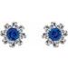 Round 4-Prong Halo-Style Twist Earrings