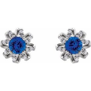 Round 4-Prong Halo-Style Twist Earrings