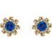 Round 4-Prong Halo-Style Twist Earrings