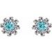 Round 4-Prong Halo-Style Twist Earrings