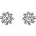 Round 4-Prong Halo-Style Twist Earrings