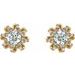 Round 4-Prong Halo-Style Twist Earrings