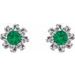 Round 4-Prong Halo-Style Twist Earrings