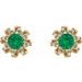 Round 4-Prong Halo-Style Twist Earrings