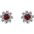 Round 4-Prong Halo-Style Twist Earrings