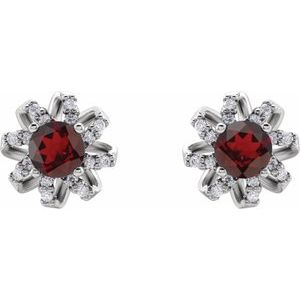 Round 4-Prong Halo-Style Twist Earrings