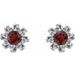 Round 4-Prong Halo-Style Twist Earrings