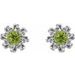 Round 4-Prong Halo-Style Twist Earrings
