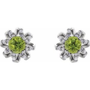 Round 4-Prong Halo-Style Twist Earrings