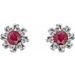 Round 4-Prong Halo-Style Twist Earrings