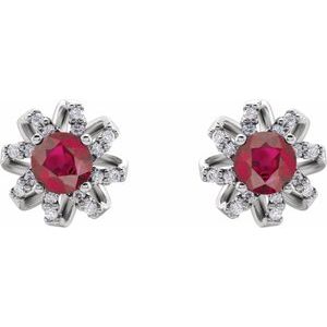 Round 4-Prong Halo-Style Twist Earrings