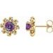 Round 4-Prong Halo-Style Twist Earrings
