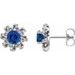 Round 4-Prong Halo-Style Twist Earrings