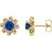 Round 4-Prong Halo-Style Twist Earrings