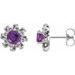 Round 4-Prong Halo-Style Twist Earrings