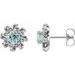 Round 4-Prong Halo-Style Twist Earrings