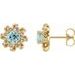 Round 4-Prong Halo-Style Twist Earrings
