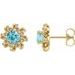 Round 4-Prong Halo-Style Twist Earrings