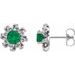 Round 4-Prong Halo-Style Twist Earrings