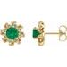 Round 4-Prong Halo-Style Twist Earrings