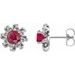 Round 4-Prong Halo-Style Twist Earrings