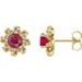 Round 4-Prong Halo-Style Twist Earrings