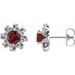 Round 4-Prong Halo-Style Twist Earrings