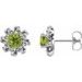 Round 4-Prong Halo-Style Twist Earrings