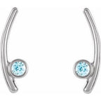 Bezel-Set Ear Climbers