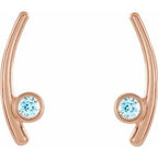 Bezel-Set Ear Climbers