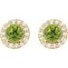 Round 4-Prong Halo-Style Earrings