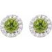 Round 4-Prong Halo-Style Earrings