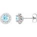 Round 4-Prong Halo-Style Earrings