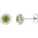 Round 4-Prong Halo-Style Earrings