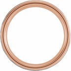 Comfort-Fit Flat Band with Hammered Finish