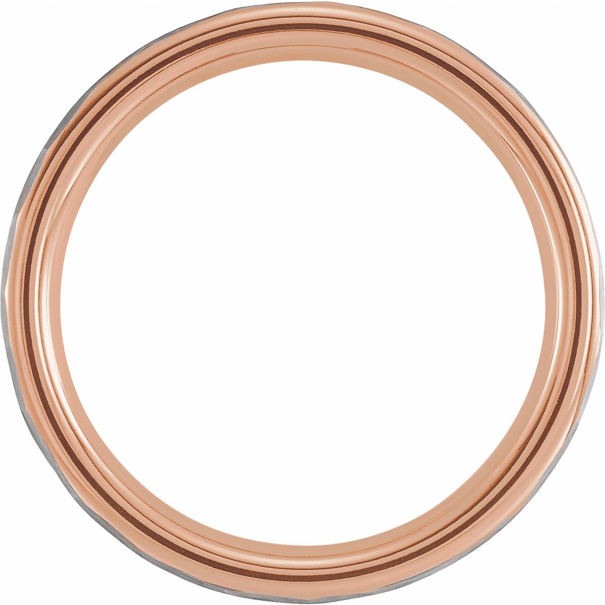 Comfort-Fit Flat Band with Hammered Finish