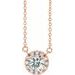 French-Set Halo-Style Necklace or Center
