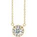 French-Set Halo-Style Necklace or Center