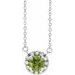 French-Set Halo-Style Necklace or Center
